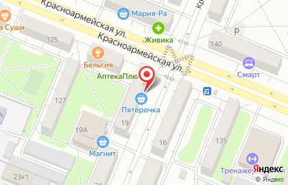 Магазин постельных принадлежностей и одежды для дома Постелька на Красной улице на карте