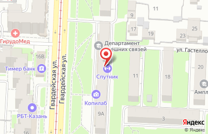 Тренажерный зал Спутник на Гвардейской улице на карте