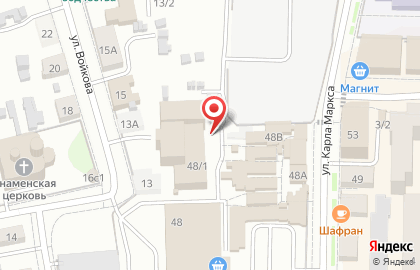 Магазин спортивных товаров на улице Карла Маркса на карте