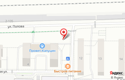 Магазин замороженных полуфабрикатов Элика на улице Попова в Мытищах на карте