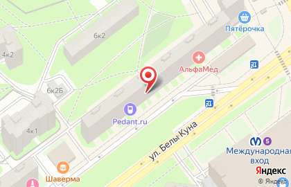 Микрофинансовая компания Деньга на метро Международная на карте