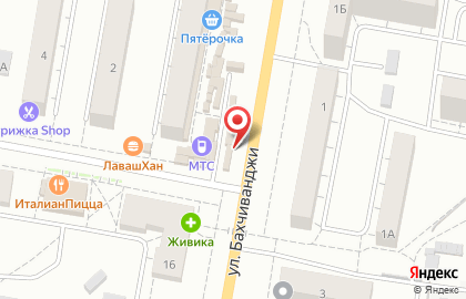Оператор сотовой связи Мотив на улице Бахчиванджи на карте