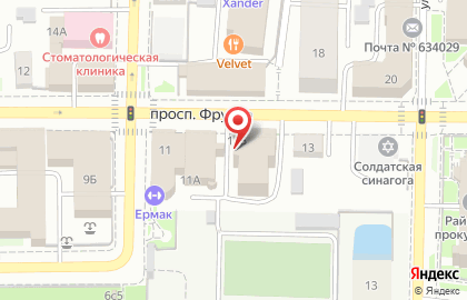 Визово-туристический центр Visavia на проспекте Фрунзе на карте