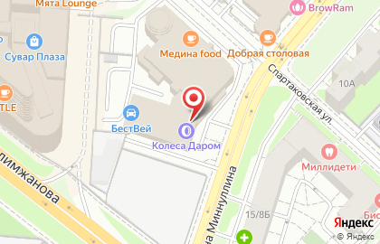 Шинный центр Колеса Даром на Спартаковской улице на карте