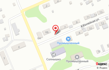Продуктовый магазин Промышленный на Юбилейной улице на карте