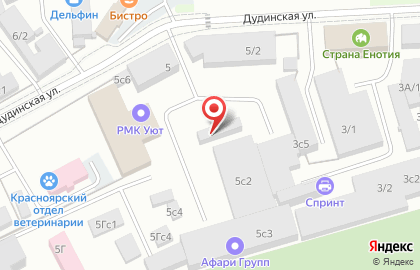 Производственная фирма Апрель на Дудинской улице на карте
