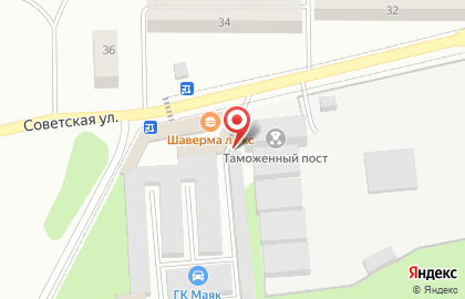 Шиномонтажная мастерская на Советской улице на карте