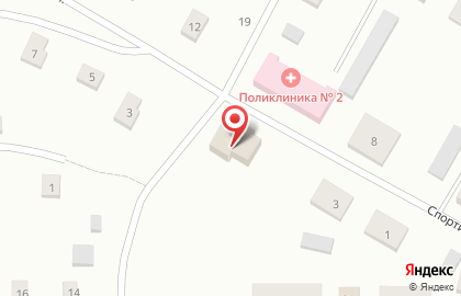 Продовольственный магазин на Спортивной улице на карте