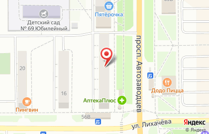 Магазин Кругозор на проспекте Автозаводцев на карте