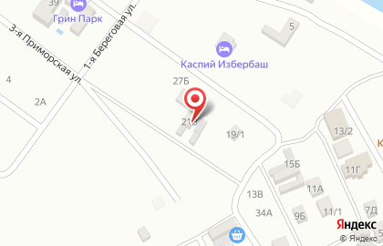 Гостиница Бригантина на Приморской улице на карте