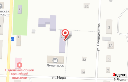 Дружная семейка, сельское поселение Луначарский на карте