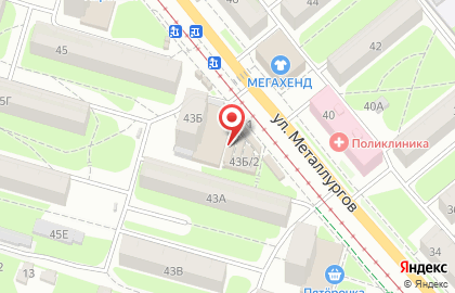 Город мастеров торговая сеть колбасных изделий на улице Металлургов, 43б/1 на карте