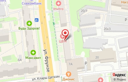 КБ Юниаструм Банк в Советском районе на карте