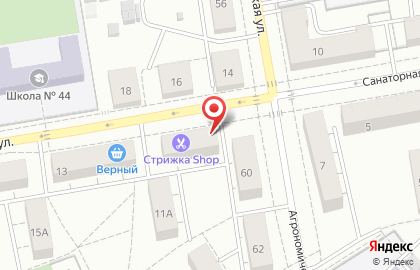 Магазин Уральский садовод на Санаторной улице на карте