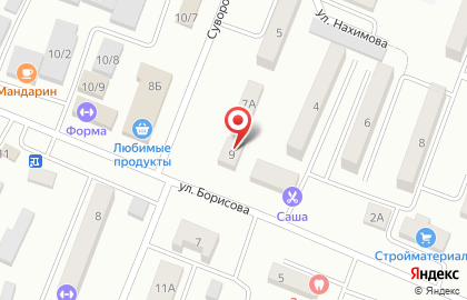 Продуктовый магазин Любимые продукты, продуктовый магазин на Суворовской улице на карте