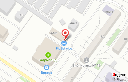 Автосервис FIT SERVICE на Таллинской улице в Тюмени на карте