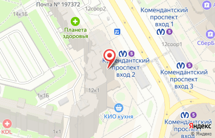 Совкомбанк на метро Комендантский проспект на карте