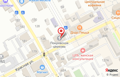 Свято-Покровский храм в Белореченске на карте