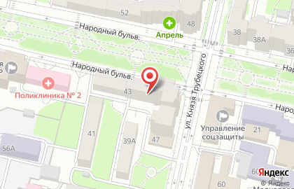 Мясная лавка на Народном бульваре на карте