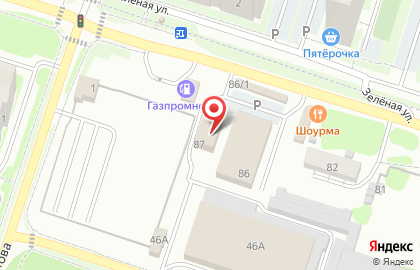 Автомобильное бюро Внутренняя траектория на карте
