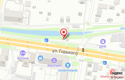 Магазин автотоваров на улице Горького на карте