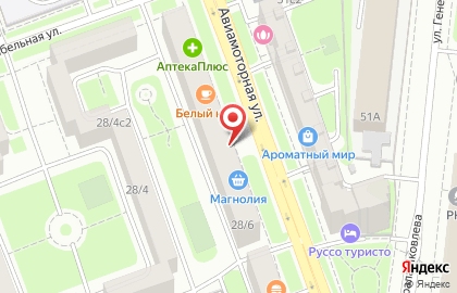 Киоск по продаже печатной продукции, район Лефортово на Авиамоторной улице на карте