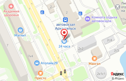 Продовольственный магазин Майя на проспекте Дзержинского на карте