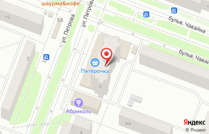 Магазин INSIDE на улице Петрова на карте