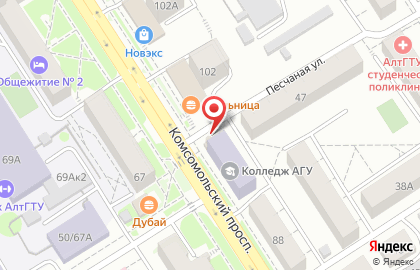 Киоск по продаже колбасных изделий на Комсомольском проспекте на карте