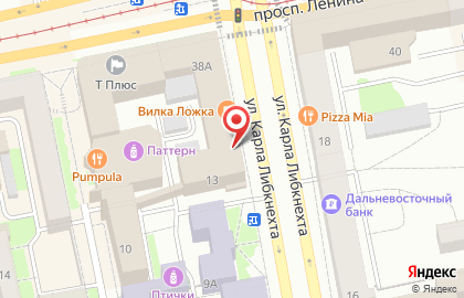 Ресторан быстрого обслуживания Вилка-Ложка на проспекте Ленина на карте