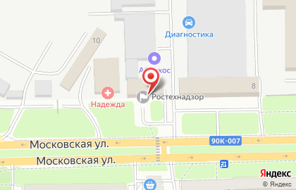 Кавказское управление Федеральной службы по экологическому, технологическому и атомному надзору на Московской улице на карте
