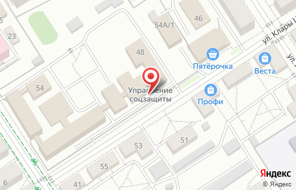 Республиканский центр материальной помощи на улице Клары Цеткин на карте