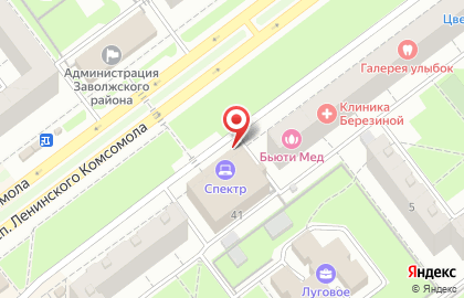 Акцепт ООО на проспекте Ленинского Комсомола на карте