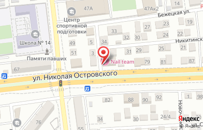 Студия маникюра Zaichenko Nail Team на улице Николая Островского на карте