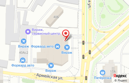 Гипермаркеты технических товаров Вираж на Краснодарской улице на карте