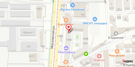 Стоматологическая клиника Стамус на Московской улице на карте