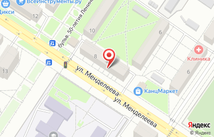 Аптека Планета здоровья на улице Менделеева в Воскресенске на карте