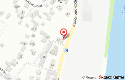 Продуктовый магазин в Сочи на карте