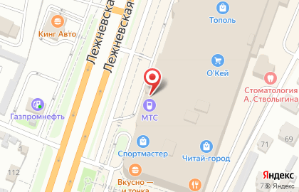 Салон связи Связной на Лежневской улице на карте