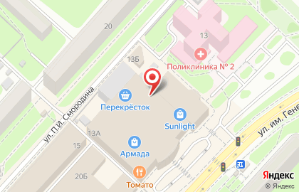 Сбербанк России на улице Петра Смородина на карте