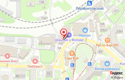 Агентство по продаже билетов и бронированию номеров Мир в Пятигорске на карте