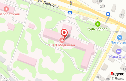 Центр гигиены и эпидемиологии по железнодорожному транспорту в Тамбове на карте
