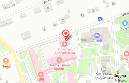 Медицинский центр Спектр-Диагностика на Заводской улице на карте