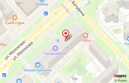 Банкомат Открытие на улице Молокова на карте