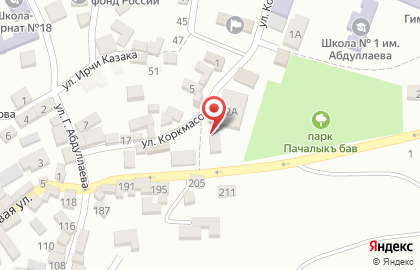 Комплексный центр социального обслуживания населения на улице Коркмасова на карте