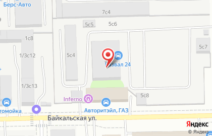 Компания по продаже и обслуживанию коммерческих автомобилей ГАЗ Автоцентргаз Авторитэйл М на Байкальской улице на карте