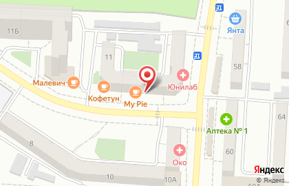 Зоомаркет Дружок в Октябрьском районе на карте