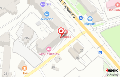 Клиника инновационной косметологии GEN87 на улице Горького на карте