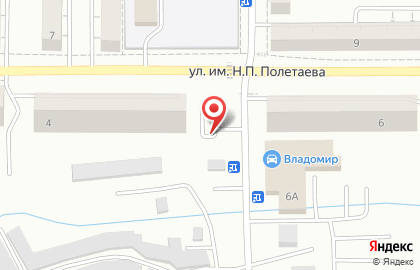 Автостоянка на ул. Полетаева, 4а на карте