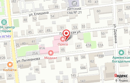 Медицинский центр Ориго на Гилянской улице на карте